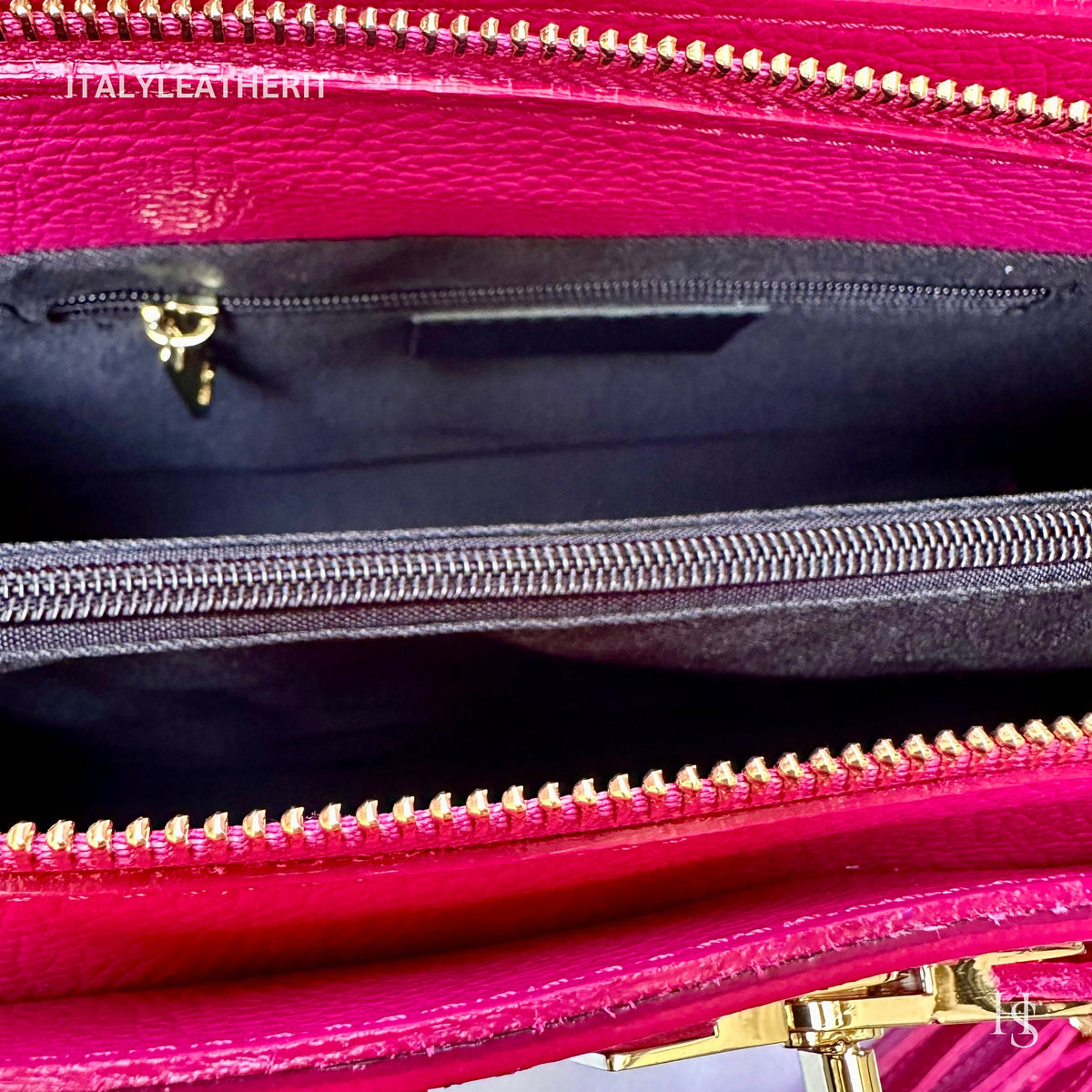 Túi tote da – dành cho nữ – Hồng fuchsia – thủ công