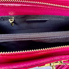 Italian Handmade Leather Tote Bag for Women, Made in Italy, Fuchsia