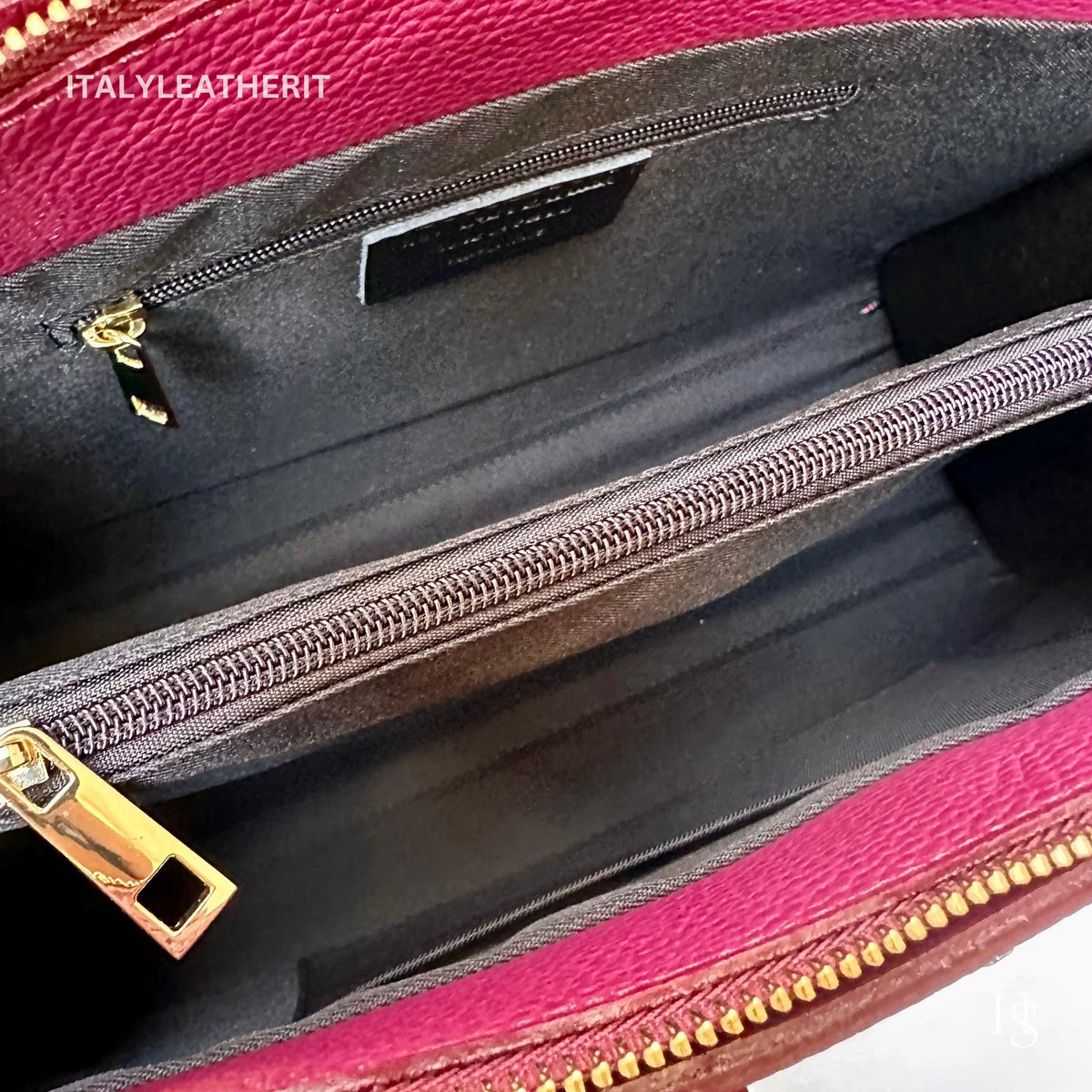 Túi tote da – dành cho nữ – Đỏ burgundy – thủ công