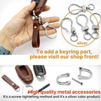 Leather Car Key Fob Cover: Hyundai Palisade, Santa Fe, Avante