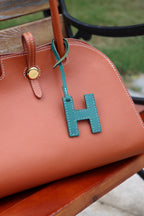 Handmade Leather Alphabet Bag Charm: Personalized Purse Decor