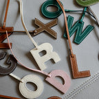 Handmade Leather Alphabet Bag Charm: Personalized Purse Decor