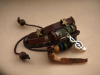 Unisex Music Beads Bracelet – Handmade Adjustable Knitted Leather Wristband for Men &amp; Women