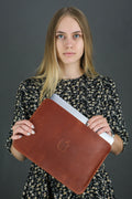Personalized Leather MacBook Case: Free Stamp, MacBook Air/Pro Sleeve
