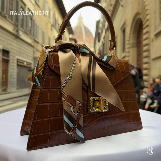 Túi tote da – Nâu – thủ công