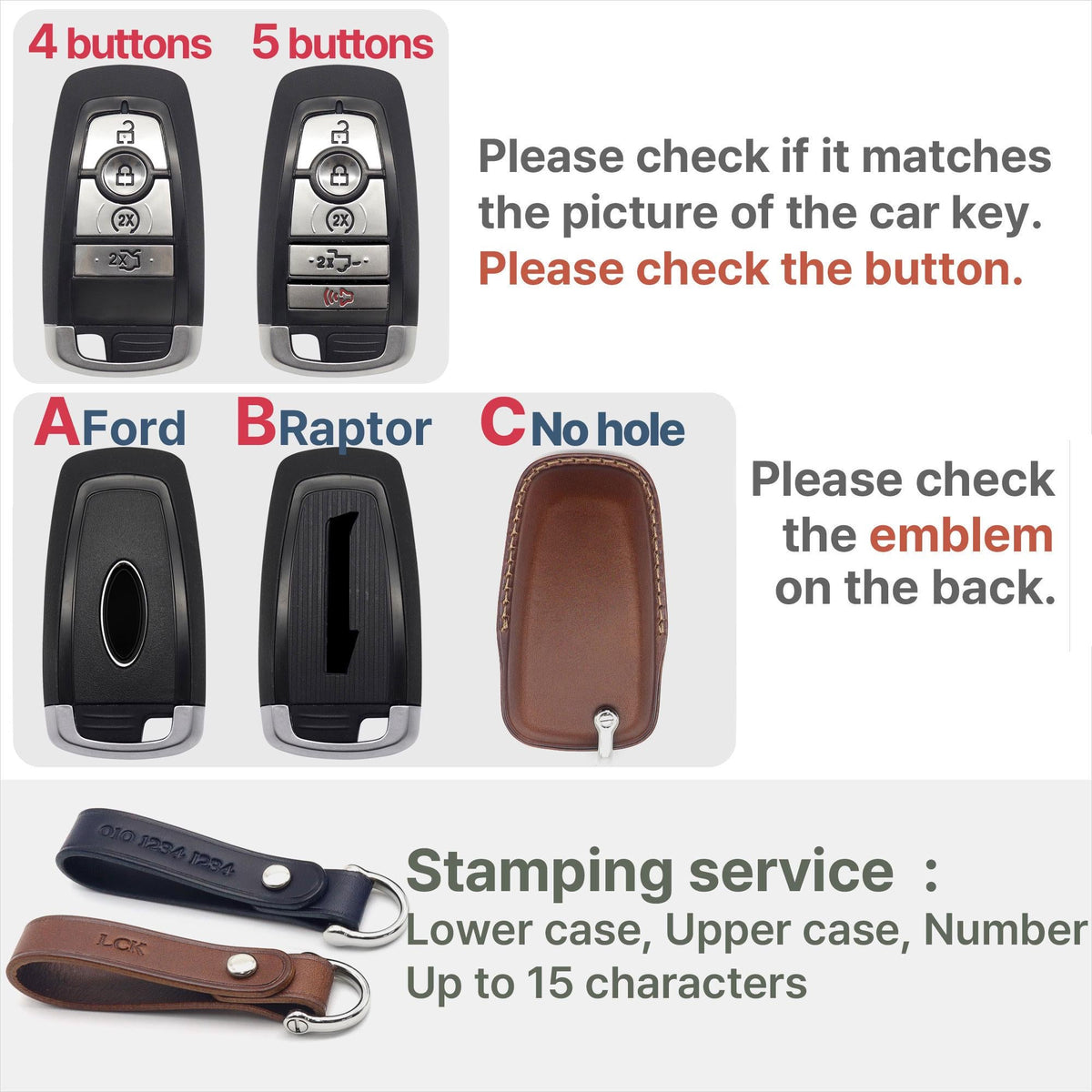 Bao da chìa khóa ô tô – da Buttero – cho Ford – thủ công