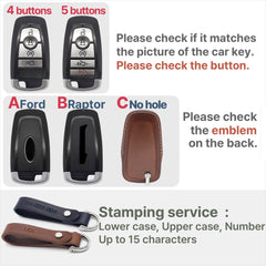 Bao da chìa khóa ô tô – da Buttero – cho Ford – thủ công