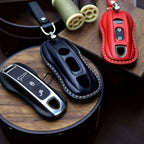 Leather Porsche Key Fob Cover: Handmade Car Key Case
