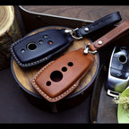 Leather Car Key Fob Cover: Mercedes Benz E/C/GLC Class Key Case