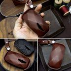 Leather Key Fob Cover: Genesis, Hyundai Smart Key Case