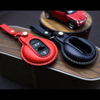 Handmade Leather Car Key Fob Cover: Mini Cooper Smart Key Case