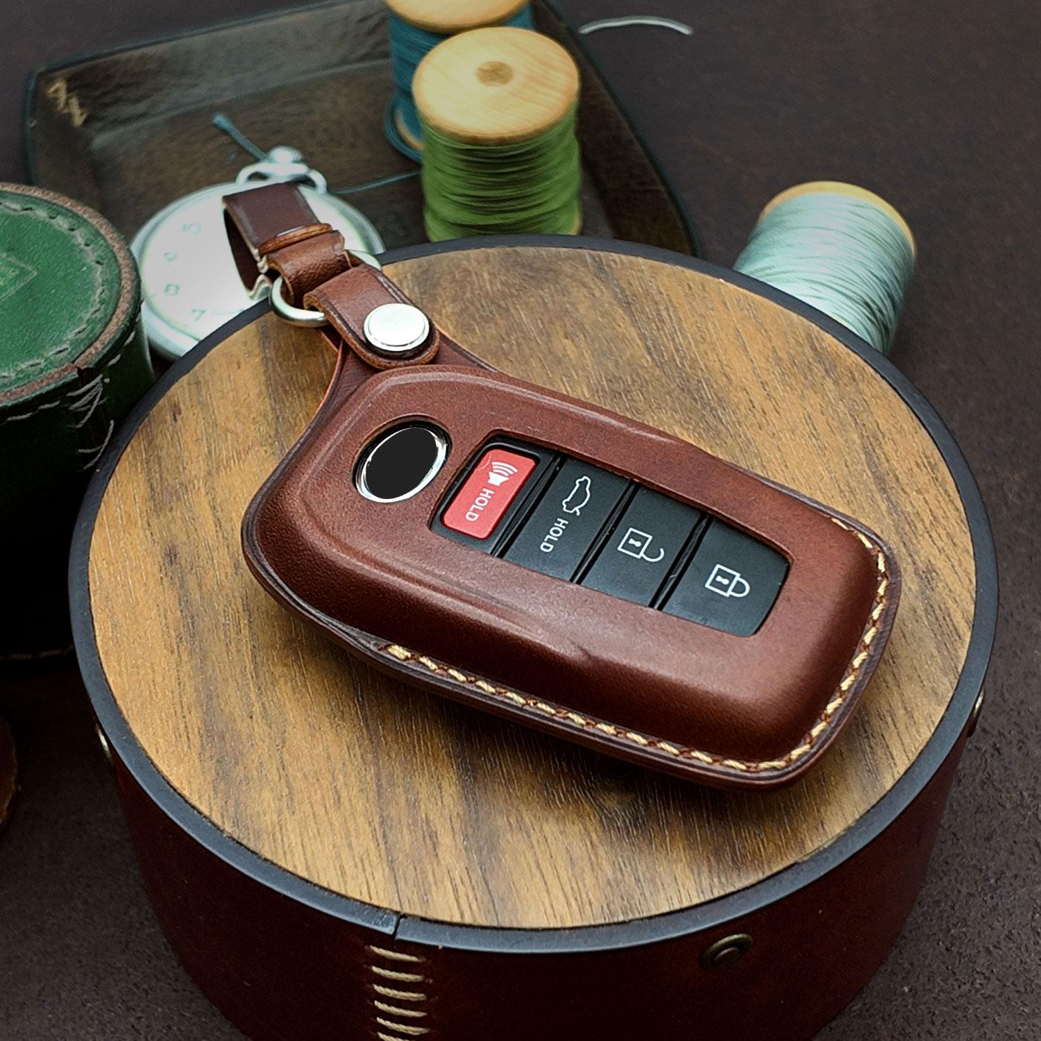 Toyota Key Case, Handcrafted Leather Car Key Fob Cover