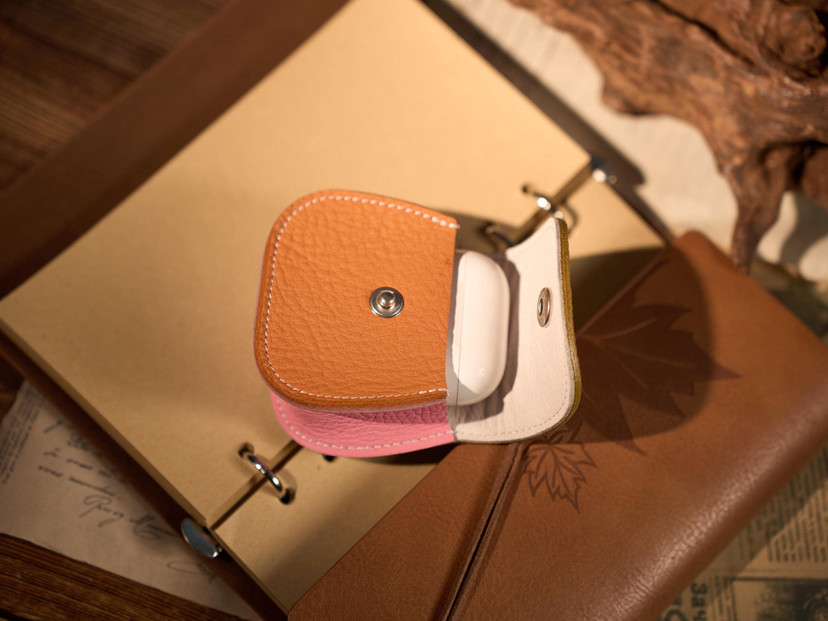 Túi xách da – da bò – cho AirPods – thủ công