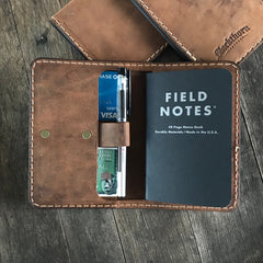 Bao da đựng sổ Field Notebook, ví đựng hộ chiếu khi đi du lịch.