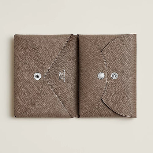 Ví đựng thẻ Calvi Duo Compact - da bê Epsom 