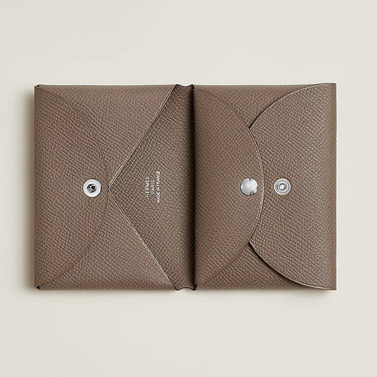 Ví đựng thẻ Calvi Duo Compact - da bê Epsom 