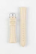 Dây đeo đồng hồ Hirsch ARISTOCRAT bằng da dập vân cá sấu màu BEIGE