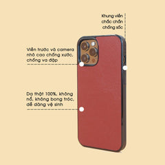 Ốp lưng iPhone bằng da Epsom cho iPhone Mix 3 màu