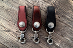 Móc khóa da hình đồng xu Buffalo Nickel hiệu Horween Football