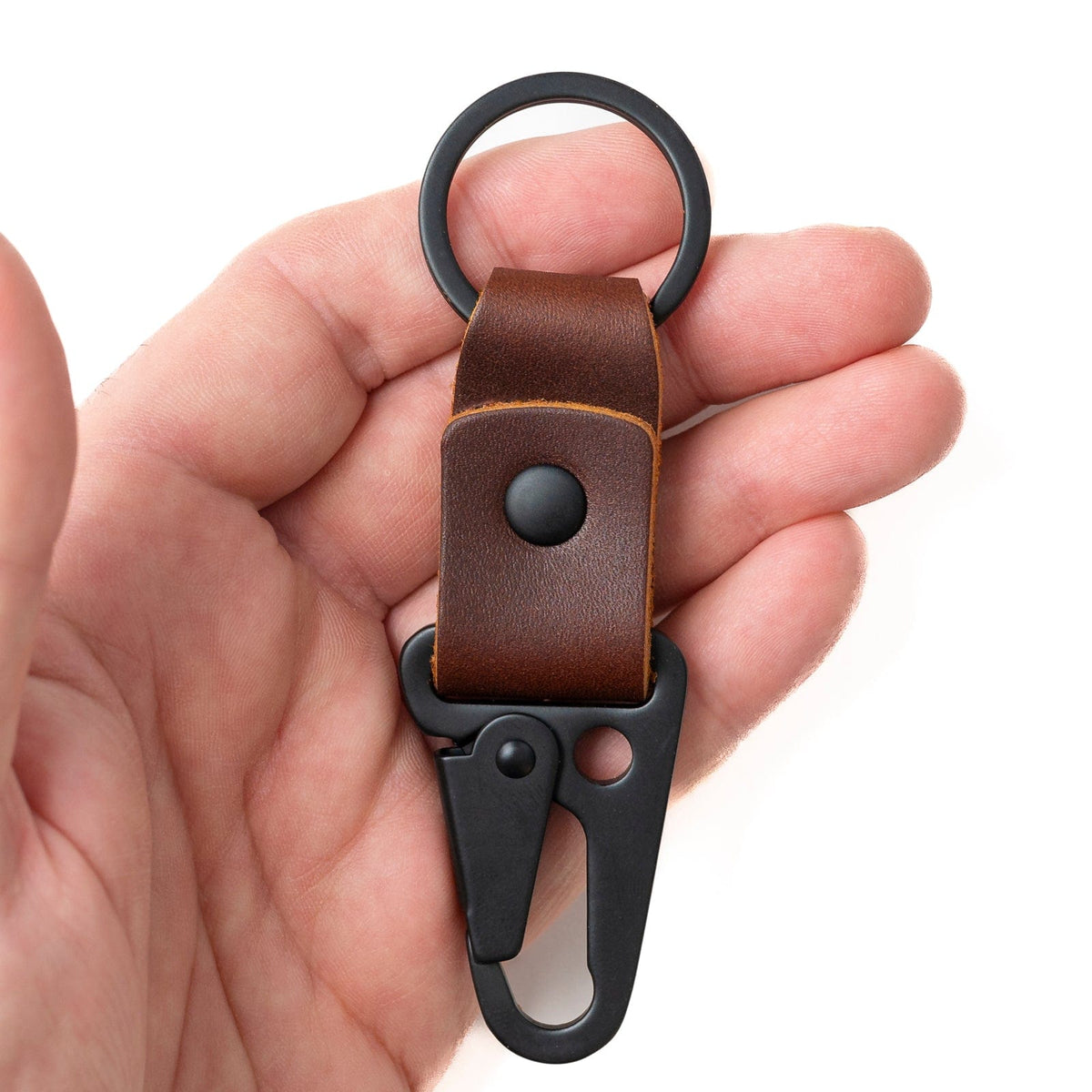 Móc khóa da - Màu nâu cổ điển