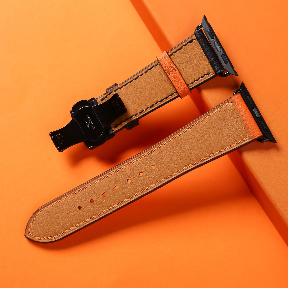 Dây đeo đồng hồ Swift bằng da dành cho Apple Watch và đồng hồ cơ. 