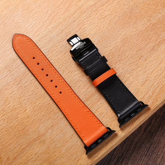 Dây đeo đồng hồ Swift bằng da dành cho Apple Watch và đồng hồ cơ. 