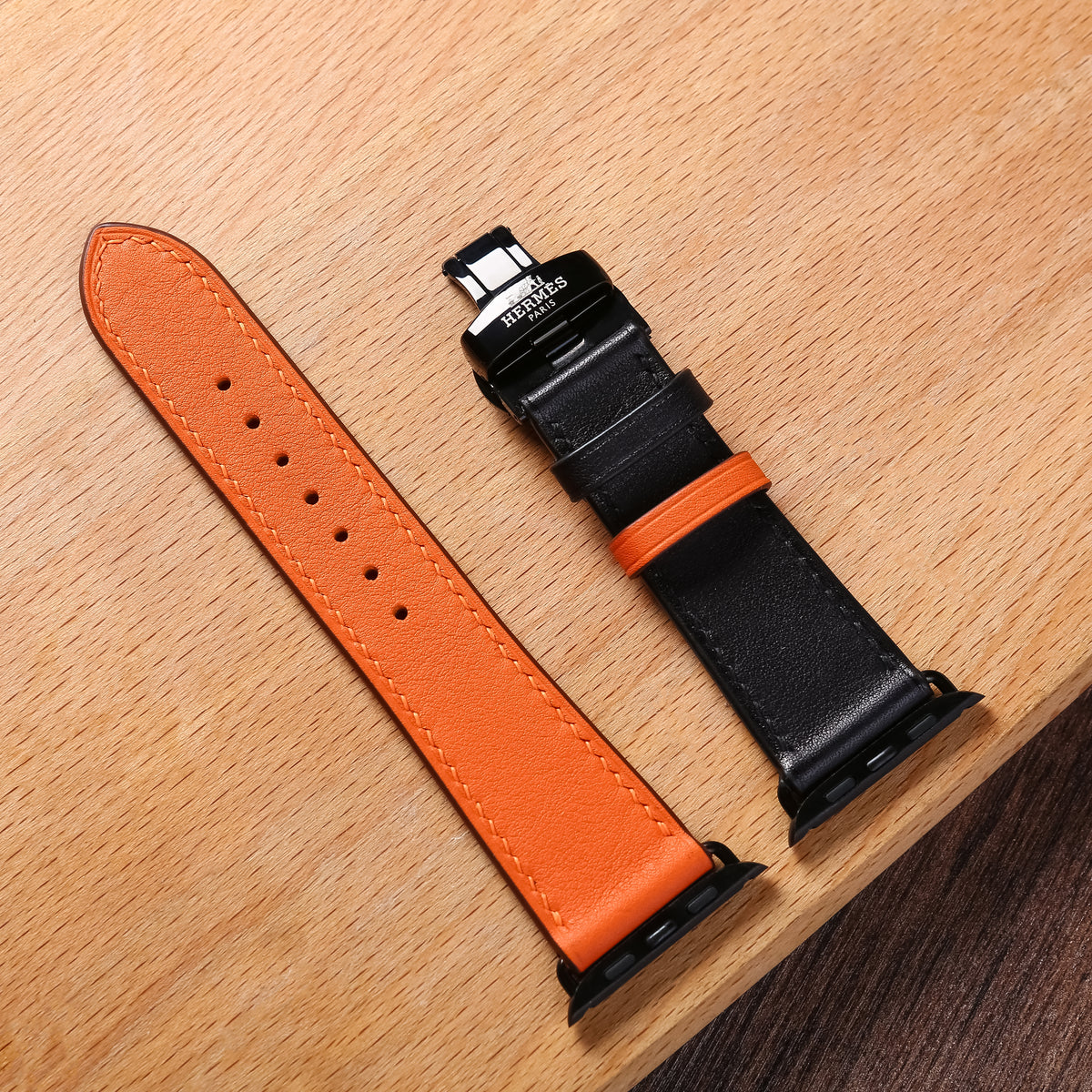 Dây đeo đồng hồ Swift bằng da dành cho Apple Watch và đồng hồ cơ. 