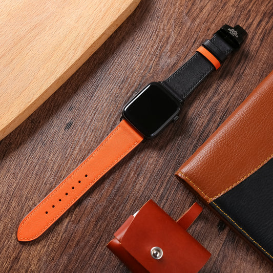 Dây đeo đồng hồ Swift bằng da dành cho Apple Watch và đồng hồ cơ. 