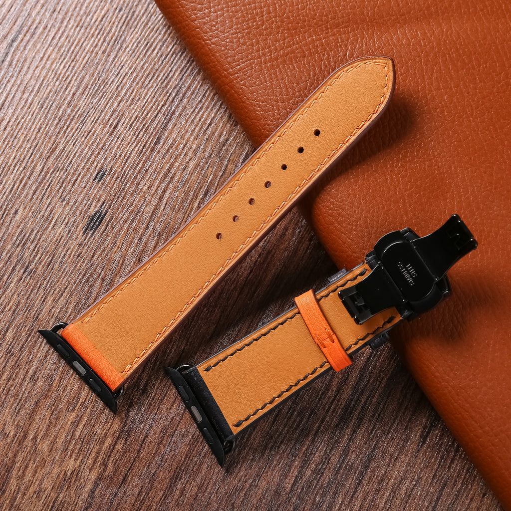 Dây đeo đồng hồ Swift bằng da dành cho Apple Watch và đồng hồ cơ. 