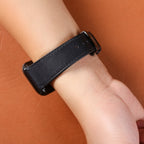 Dây đeo đồng hồ Swift bằng da dành cho Apple Watch và đồng hồ cơ - Màu đen SW2207 