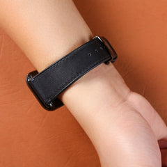 Dây đeo đồng hồ Swift bằng da dành cho Apple Watch và đồng hồ cơ - Màu đen SW2207 