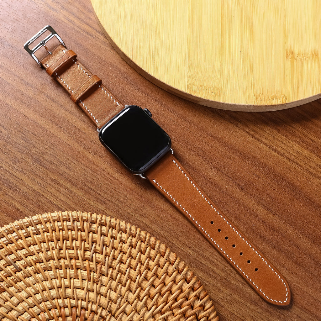 Dây đeo BA09.50 bằng da thật thủ công dành cho Apple Watch và các loại đồng hồ truyền thống. 
