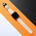 Dây đeo đồng hồ Swift bằng da dành cho Apple Watch và đồng hồ cơ - Màu trắng sữa SW2205 