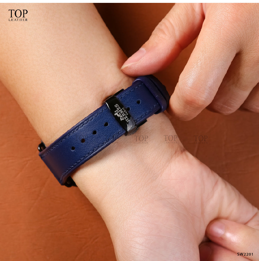 Dây đeo đồng hồ Swift bằng da dành cho Apple Watch, đồng hồ cơ SW2201