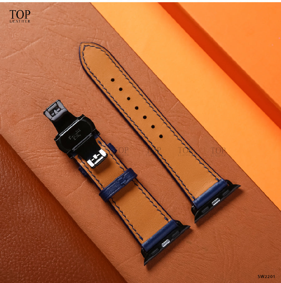 Dây đeo đồng hồ Swift bằng da dành cho Apple Watch, đồng hồ cơ SW2201