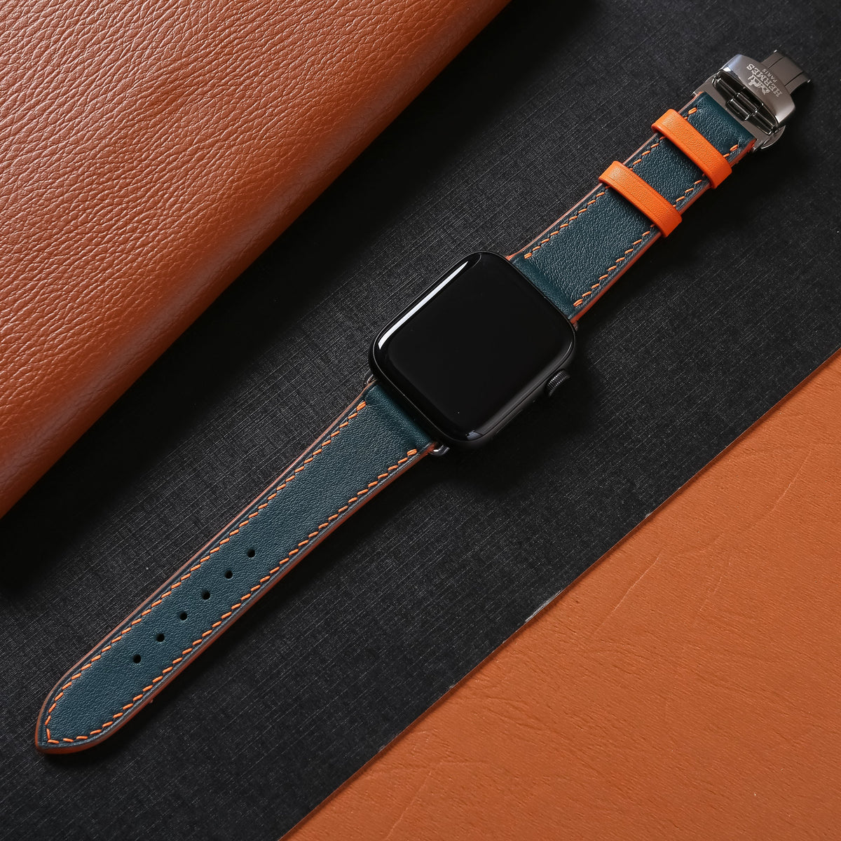 Dây đeo đồng hồ Swift bằng da dành cho Apple Watch, đồng hồ cơ SW12.33 