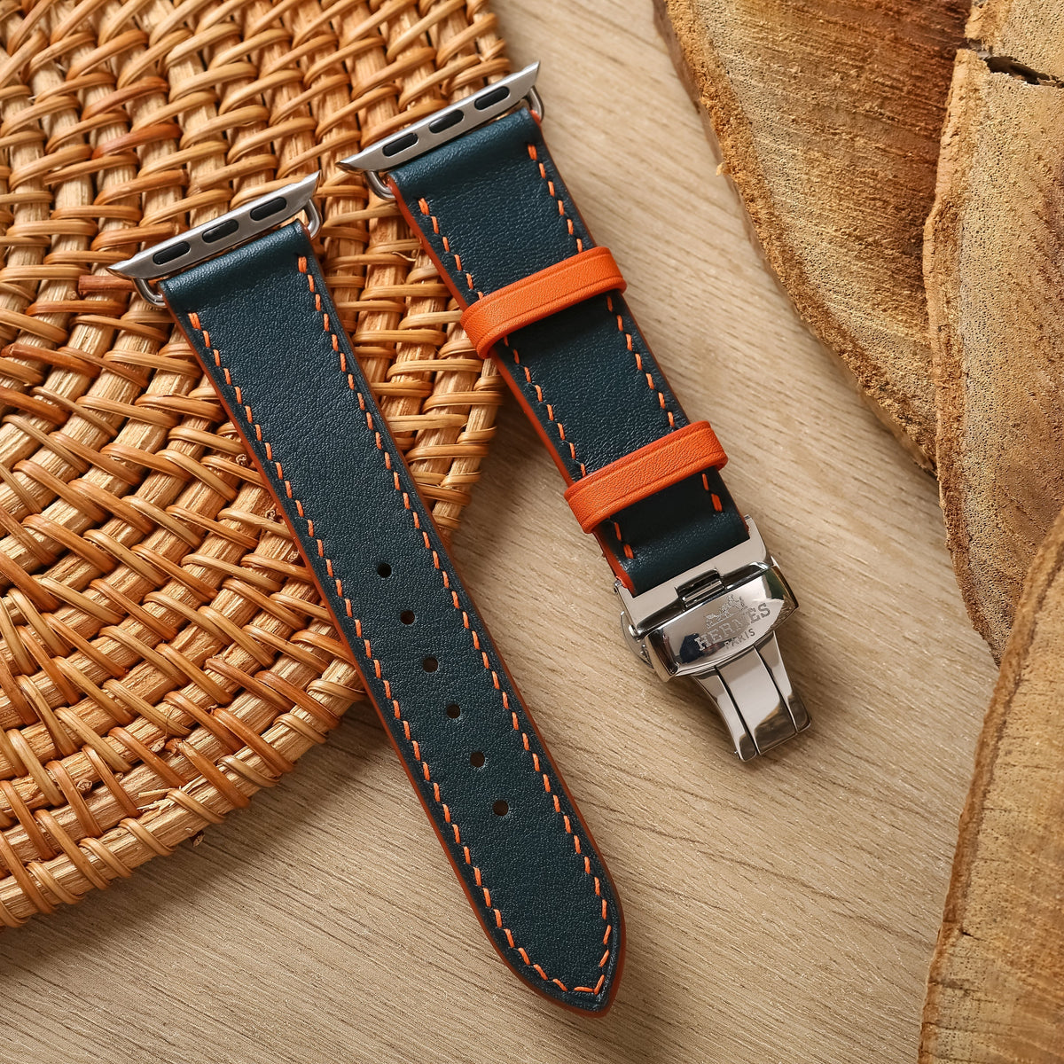 Dây đeo đồng hồ Swift bằng da dành cho Apple Watch, đồng hồ cơ SW12.33 
