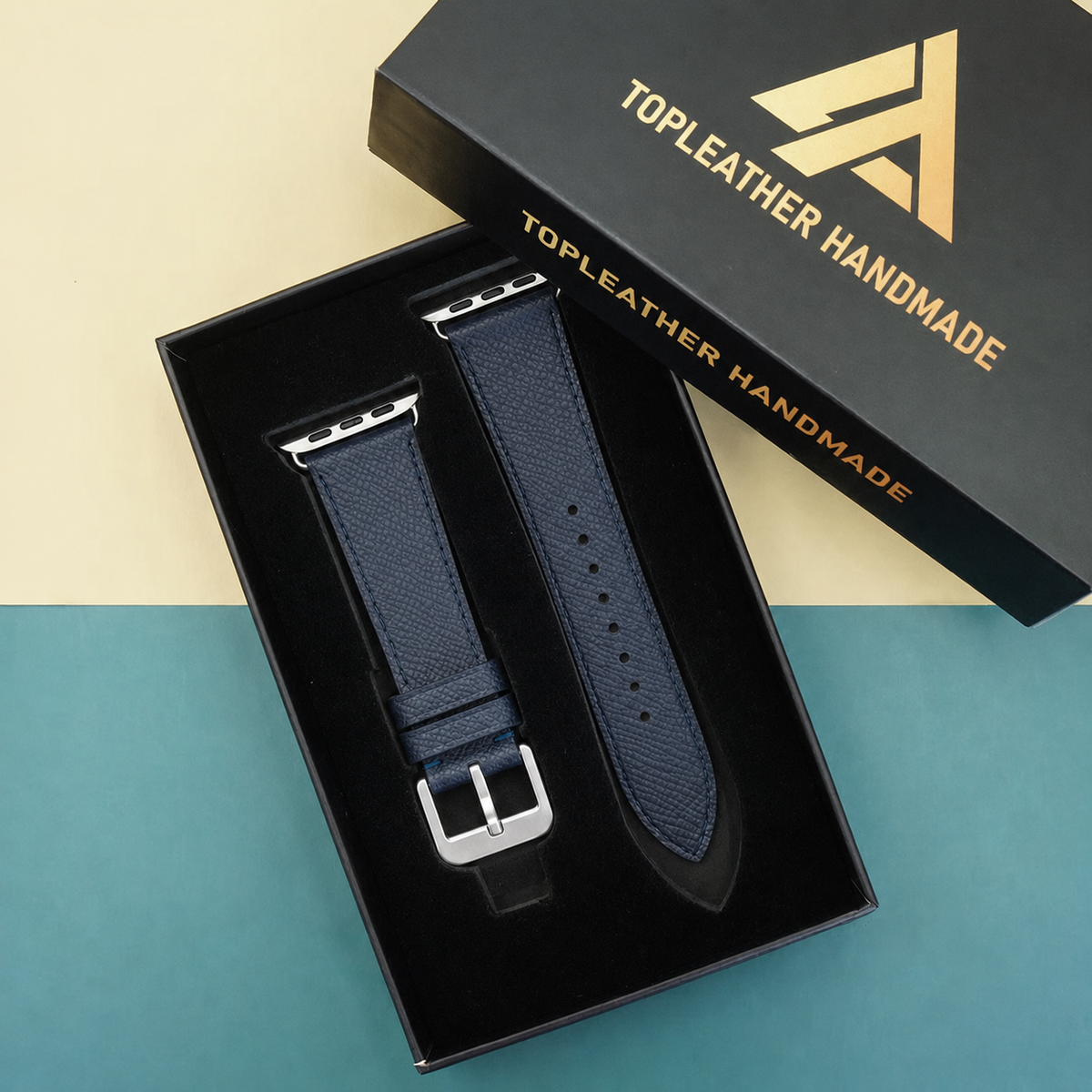 Dây Apple Watch – da Epsom – cho 38mm–49mm – Xanh navy – cá nhân hóa, thủ công