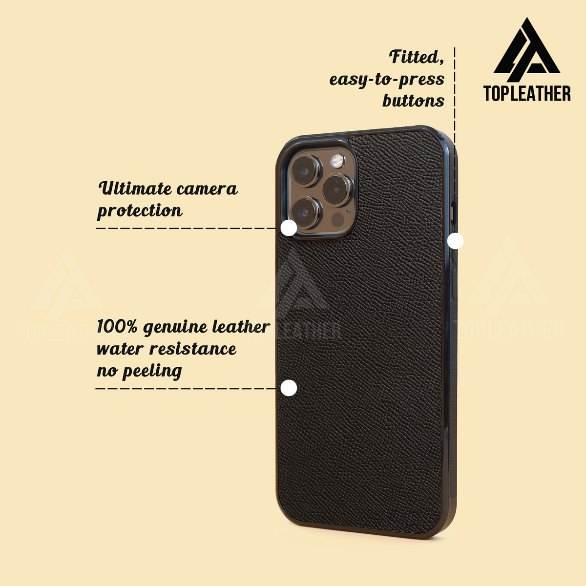Ốp điện thoại bằng da Epsom cho iPhone 