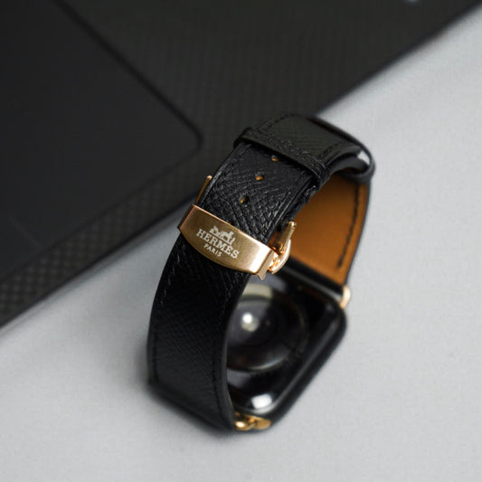 Dây đeo đồng hồ Apple Watch bằng da Epsom cho dòng 3 4 5 6 7 8 9 Ultra, kích thước từ 38mm đến 49mm. 