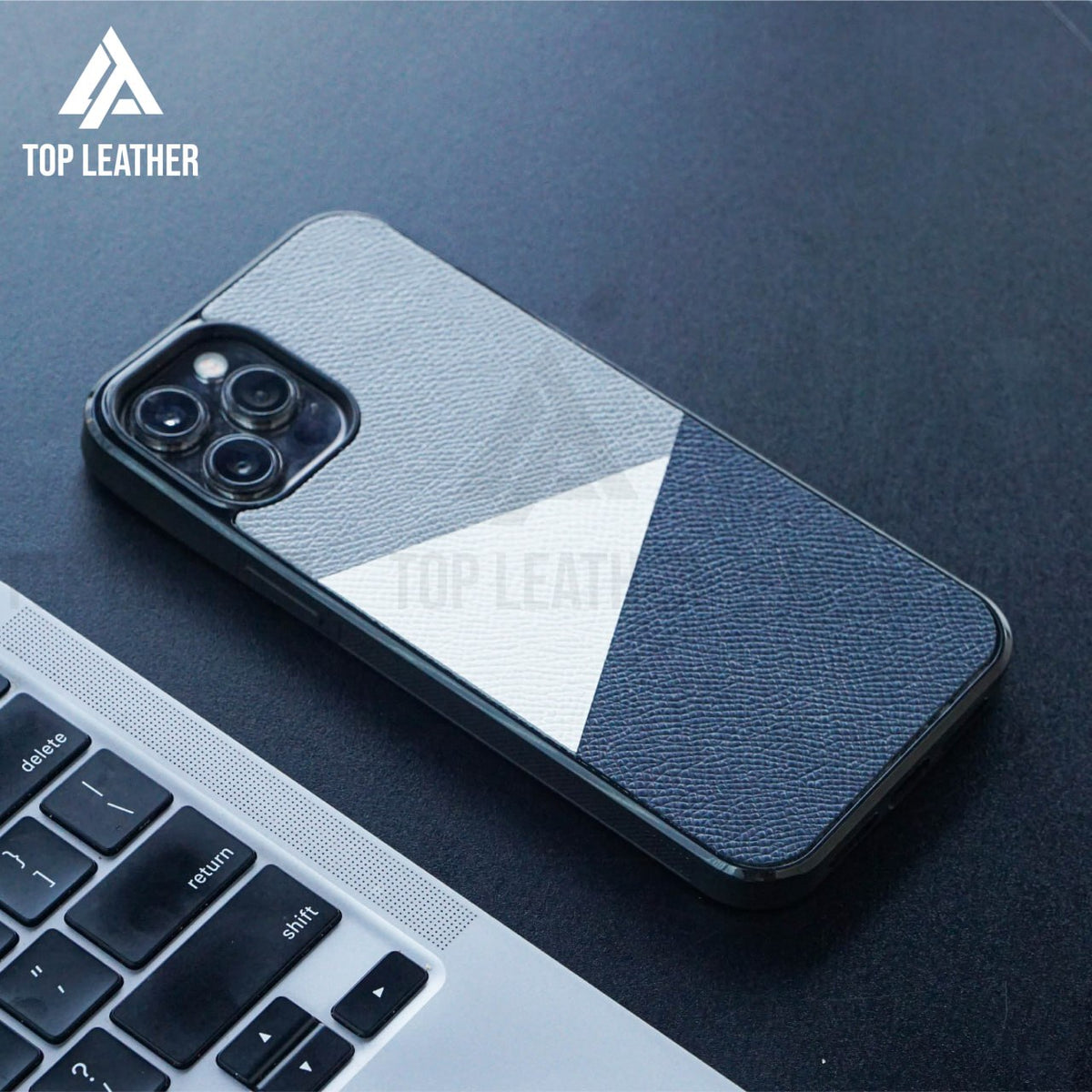 Ốp lưng iPhone bằng da Epsom cho iPhone Mix 3 màu