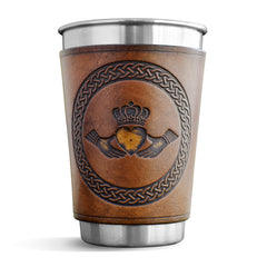 Ly bia bọc da - CLADDAGH