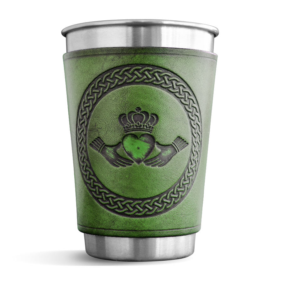 Ly bia bọc da - CLADDAGH