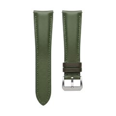 Nappa Moss Green — chỉ Cream / 2 đỉa Cognac — dây độn — Studio Hero Master