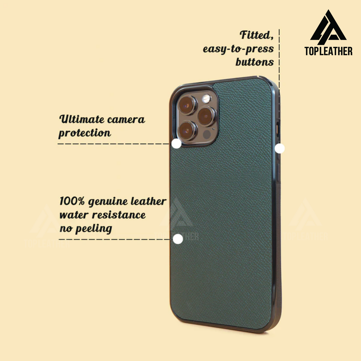 Ốp điện thoại iPhone cho Xr/11/11Prm – 12/12Prm – 13/13Prm – 14/14Prm - Xanh rêu