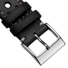 Dây đeo đồng hồ da thủ công Boutsen Cavallo Racing - Màu đen