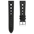 Bracelet en cuir fait main Boutsen Cavallo Racing pour montre - Élégance noire