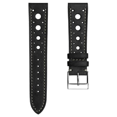 Dây đeo đồng hồ da thủ công Boutsen Cavallo Racing - Màu đen
