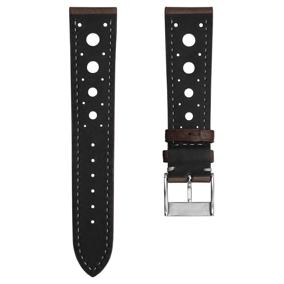 Dây đeo đồng hồ da thủ công Boutsen Cavallo Racing - Màu Cacao
