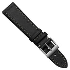 La Strap de Montre en Cuir de Cheval Flatte Thủ công Leuven Cavallo - Noir